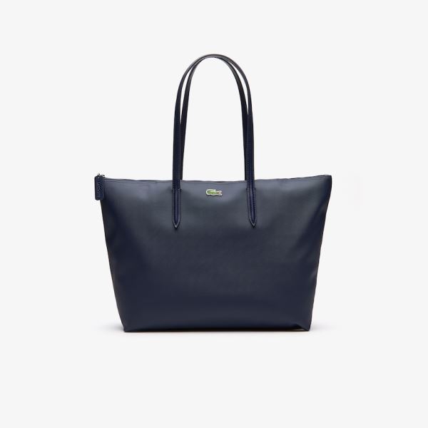 Lacoste L.12.12 Concept Zip Tote Bag - Taška Dámské Tmavě Blankyt Blankyt | CZ-LqZPIx